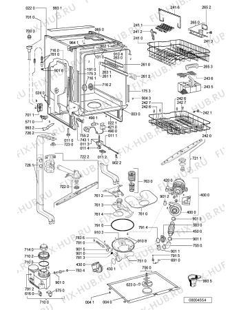 Схема №1 ADP 7530 WH с изображением Панель для посудомоечной машины Whirlpool 481245373104