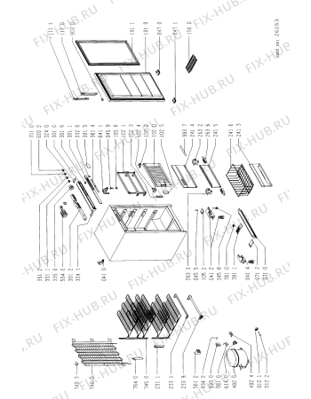 Схема №1 AFE 502/G с изображением Фиксатор для холодильной камеры Whirlpool 481940479182