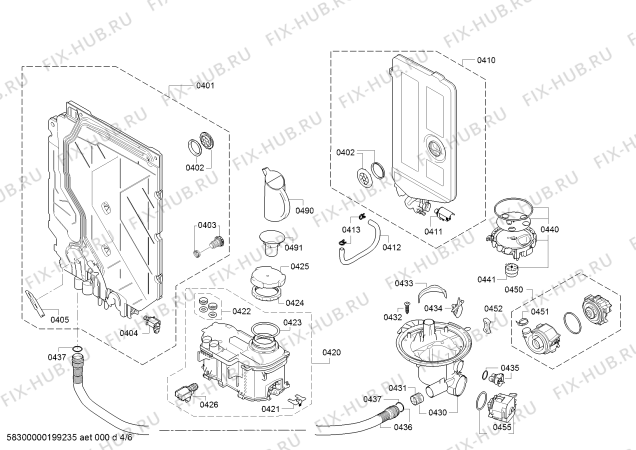 Схема №2 SMI46KS02E, SilencePlus с изображением Передняя панель для посудомойки Bosch 11019573