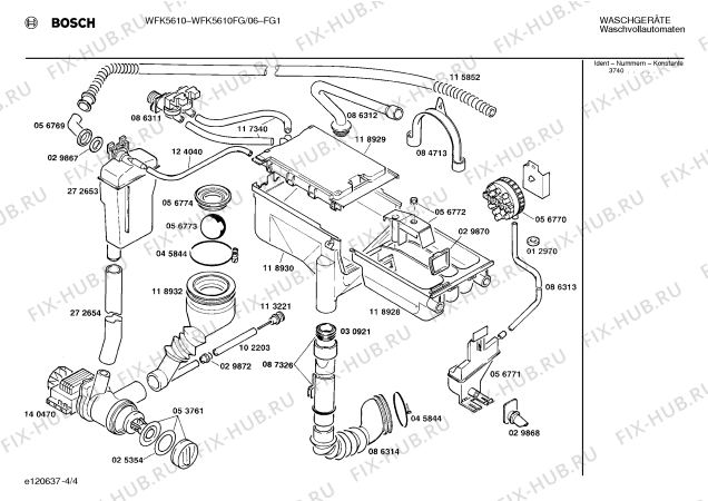 Схема №2 WFK5610FG WFK5610 с изображением Панель управления для стиральной машины Bosch 00277734