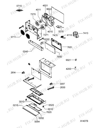 Схема №1 AKR 638 IX с изображением Монтажный набор для вытяжки Whirlpool 481231038669