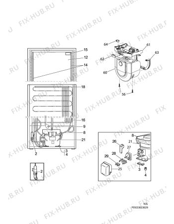 Взрыв-схема холодильника Electrolux ERA32200W - Схема узла C10 Cold, users manual