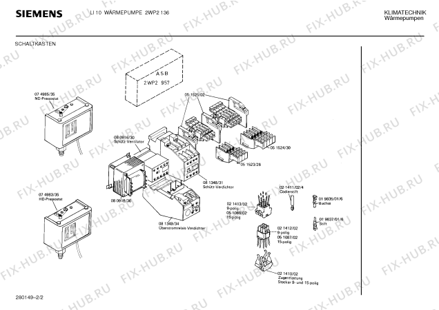 Схема №1 2WP2151 с изображением Сенсор для стиралки Bosch 00051086