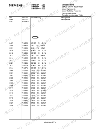 Схема №8 FM751X7 с изображением Инструкция по эксплуатации для телевизора Siemens 00531178