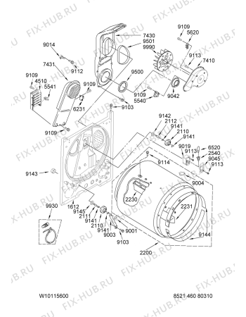 Схема №2 AED4470TQ0 с изображением Кнопка для электросушки Whirlpool 480112101015