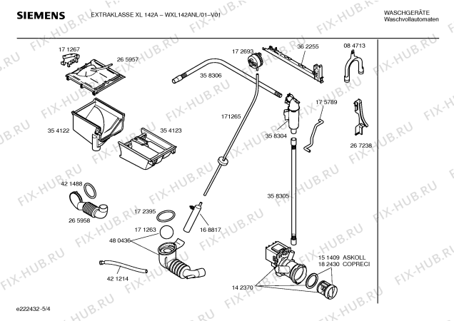Схема №1 WXL142ANL EXTRAKLASSE XL142A с изображением Панель управления для стиралки Siemens 00439205