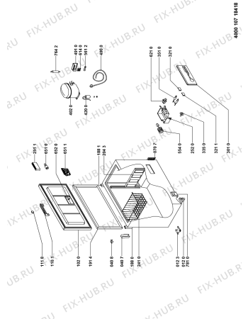 Схема №1 CO250 EG с изображением Сенсорная панель для холодильной камеры Whirlpool 481010598225