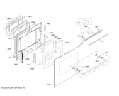 Схема №3 HBN870761 с изображением Фронтальное стекло для духового шкафа Bosch 00477953