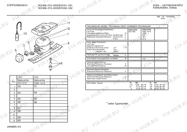 Схема №3 KIEKBT1 IKE269-52T с изображением Инструкция по эксплуатации для холодильной камеры Bosch 00582542