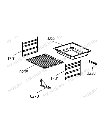 Взрыв-схема плиты (духовки) Gorenje EC5121WG (729302, FR511A-GSAA2) - Схема узла 03