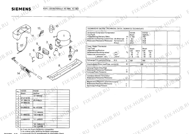 Схема №1 KG2801 с изображением Декоративная планка для холодильника Siemens 00106103