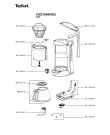 Схема №1 CM210540/9Q с изображением Холдер фильтра  для электрокофемашины Tefal SS-201666