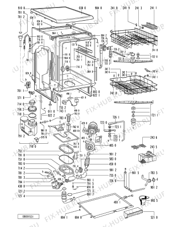 Схема №1 ADP 2540 WH с изображением Панель для посудомоечной машины Whirlpool 481245370867