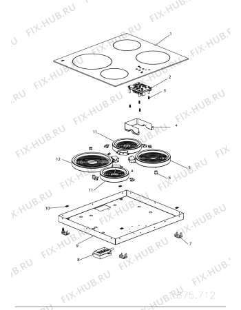Схема №1 NRB640L (F102885) с изображением Всякое для плиты (духовки) Indesit C00506519