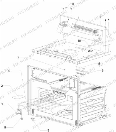 Взрыв-схема микроволновой печи Gorenje CBM9000E (166661, BT32CF2) - Схема узла 04