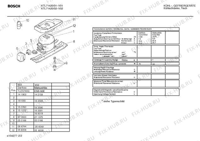 Взрыв-схема холодильника Bosch KTL71420 - Схема узла 02