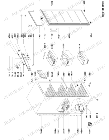 Схема №1 WVE16102 A++W с изображением Вложение для холодильника Whirlpool 481010376892