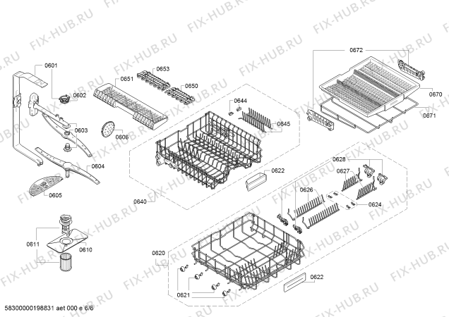 Взрыв-схема посудомоечной машины Bosch SMV46KX03E SilencePlus - Схема узла 06