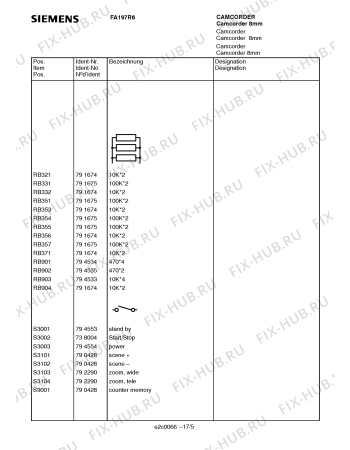 Схема №7 FA197R6 с изображением Сервисная инструкция для видеоэлектроники Siemens 00535621