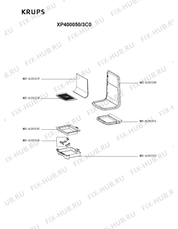 Схема №3 XP400050/3C0 с изображением Емкость для электрокофемашины Krups MS-620333