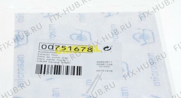 Большое фото - Продувочный фильтр для электропылесоса Bosch 00751678 в гипермаркете Fix-Hub