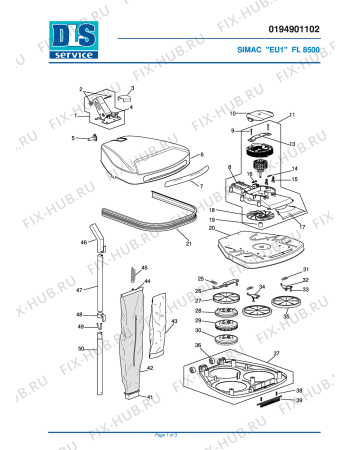 Схема №1 FL 8500 с изображением Емкость для мусора для пылесоса DELONGHI L210053600