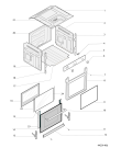 Схема №2 FK89P0BKHAS (F089791) с изображением Дверь (стекло) духовки для плиты (духовки) Indesit C00386416