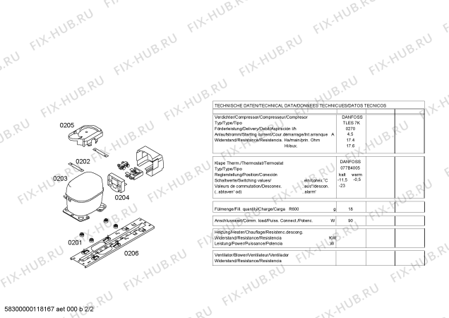 Взрыв-схема холодильника Bosch KTL14160 - Схема узла 02