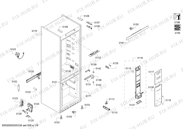 Схема №3 KG39NXW306 Siemens с изображением Дверь для холодильника Siemens 00717457