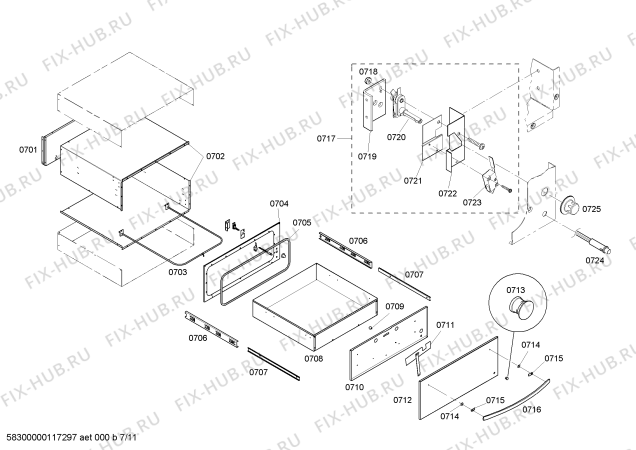 Схема №5 SCD272ZS с изображением Крепежный набор для плиты (духовки) Bosch 00490523