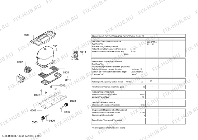 Схема №1 3FSW2300 с изображением Крышка для холодильной камеры Bosch 00751132