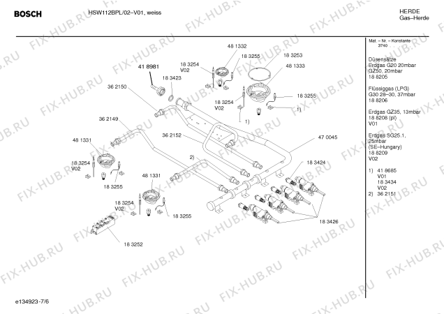 Схема №5 HSW112ABY Bosch с изображением Инструкция по установке и эксплуатации для духового шкафа Bosch 00585700