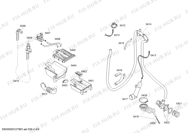 Взрыв-схема стиральной машины Siemens WM12S428IT speed & sport - Схема узла 04