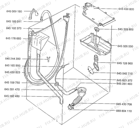 Взрыв-схема стиральной машины Aeg LAV86700 - Схема узла Hydraulic System 272