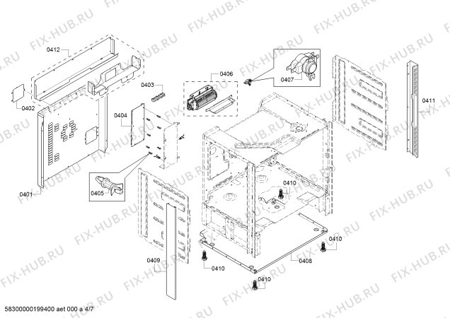 Схема №3 HEI8054U Bosch с изображением Зажим для электропечи Bosch 00635860