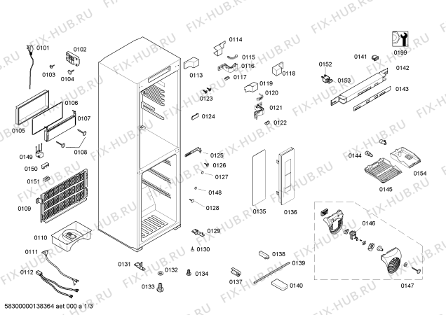 Схема №2 KKE25327TI с изображением Дверь для холодильника Bosch 00245292