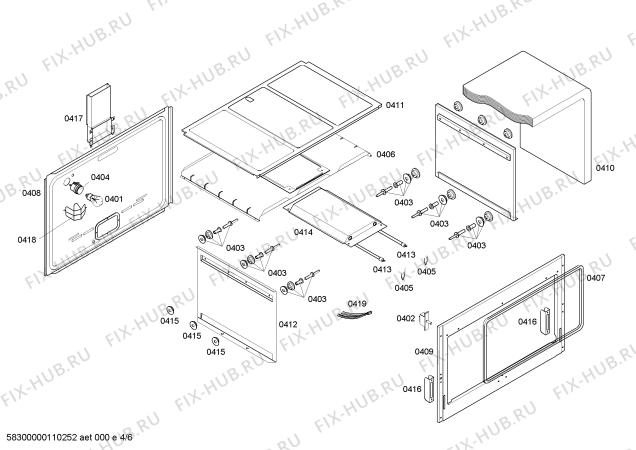 Схема №5 HSK66K44EB PROFESSIONAL с изображением Таймер для духового шкафа Bosch 00488623