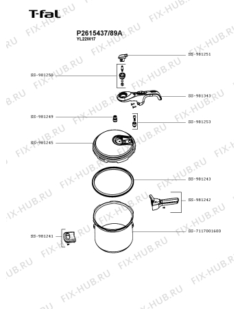 Схема №1 P2615437/89A с изображением Котелка Seb SS-7117001600