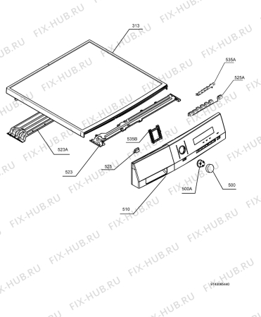 Взрыв-схема стиральной машины Aeg Electrolux L75485HFL - Схема узла Command panel 037