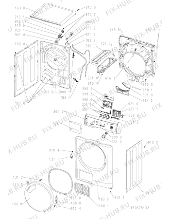 Схема №1 TK UNIQ 73A DI с изображением Блок управления для стиральной машины Whirlpool 481010627243