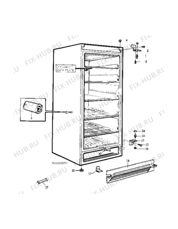 Взрыв-схема холодильника Electrolux GS320 - Схема узла C10 Cabinet