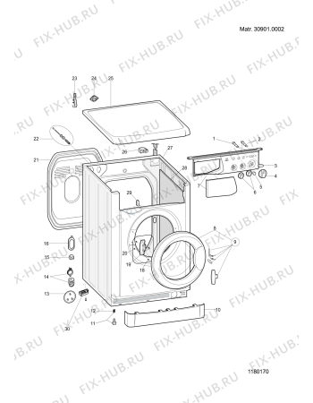 Схема №2 WI62KW (F030504) с изображением Руководство для стиральной машины Indesit C00099719