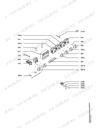 Взрыв-схема плиты (духовки) Privileg PRIV9765W/005137-5 - Схема узла Functional parts