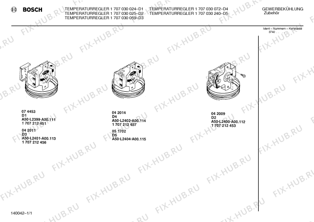 Схема №1 1707030025 с изображением Термостат Bosch 00042009