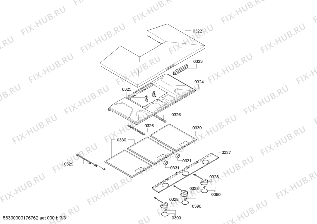 Взрыв-схема вытяжки Balay 3BC798XM Balay - Схема узла 03