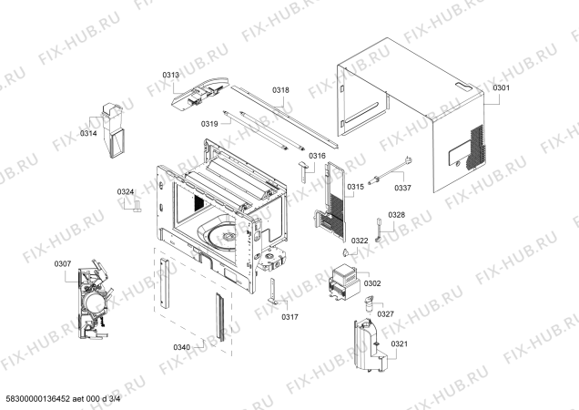 Схема №2 HMT85GR53 с изображением Дверца Bosch 00682828