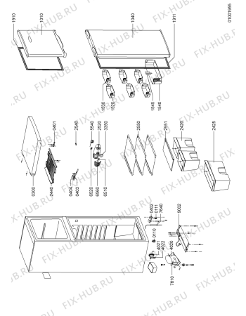 Схема №1 DPA 24/2 с изображением Дверца для холодильника Whirlpool 480132100121