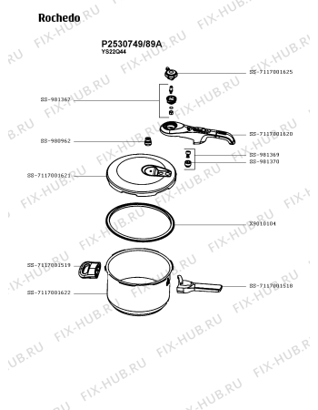 Схема №1 P2530749/89A с изображением Сотейника Seb SS-7117001625