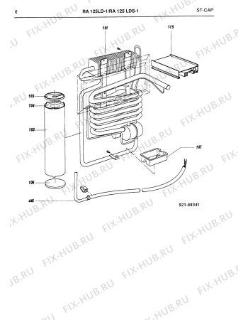 Взрыв-схема холодильника Electrolux RA125LDS-1 - Схема узла Cooling generator