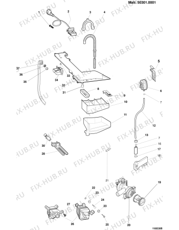Схема №3 WIA81EX (F034485) с изображением Обшивка для стиралки Indesit C00144445